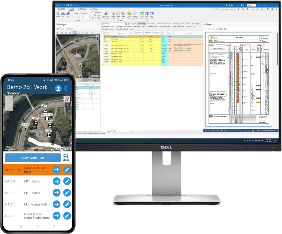 The GEROC platform in action across devices and reports